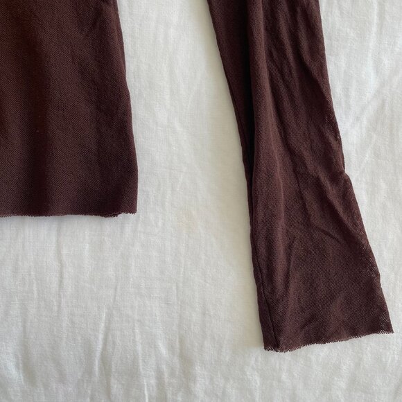petit pois Brown Sheer Long Sleeve (sz XL) - Picture 5 of 8